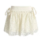 French Lace Sequins Mini Skirt