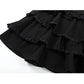 Heart Buckle Ruffled Mini Skirt