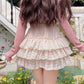 Ruffled Mini Skirt with Lace