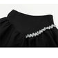 Ruched Skirt with Crystal Trim